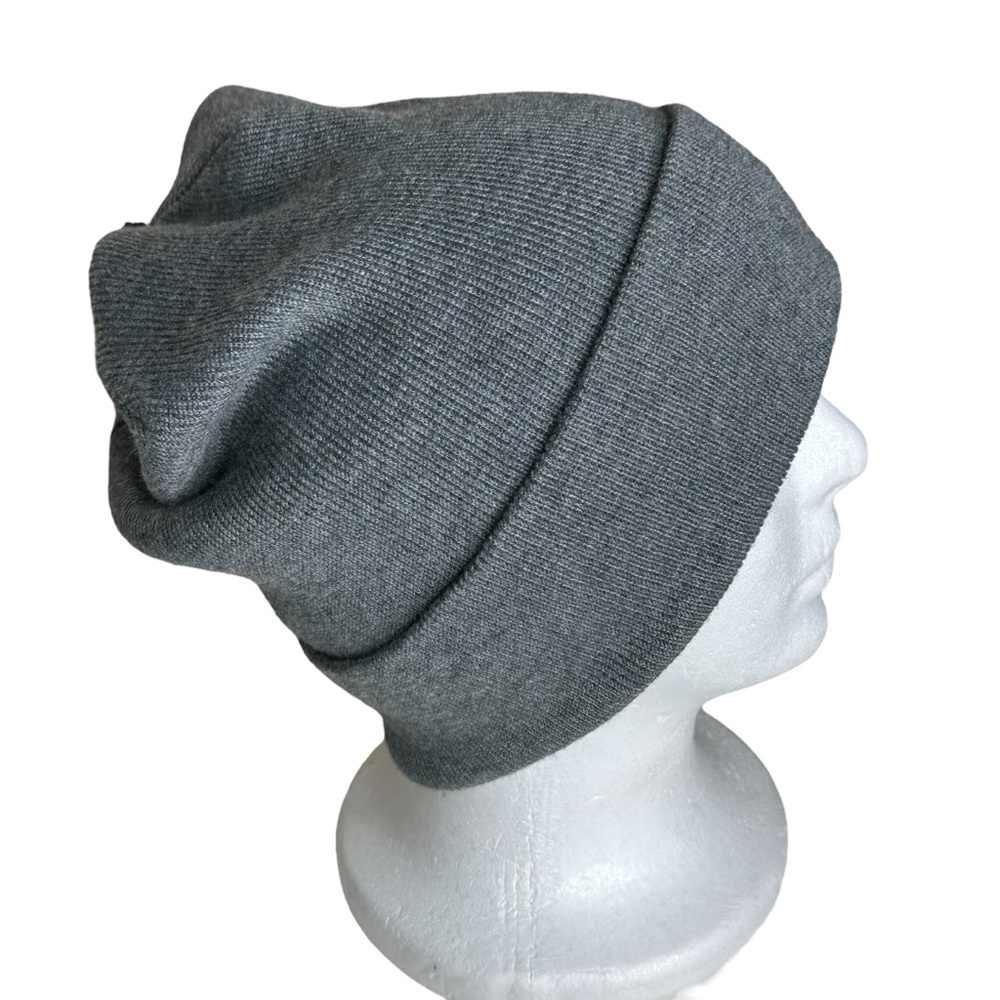 Ugg Ribbed Logo Patch Beanie One Size Charcoal Un… - image 5